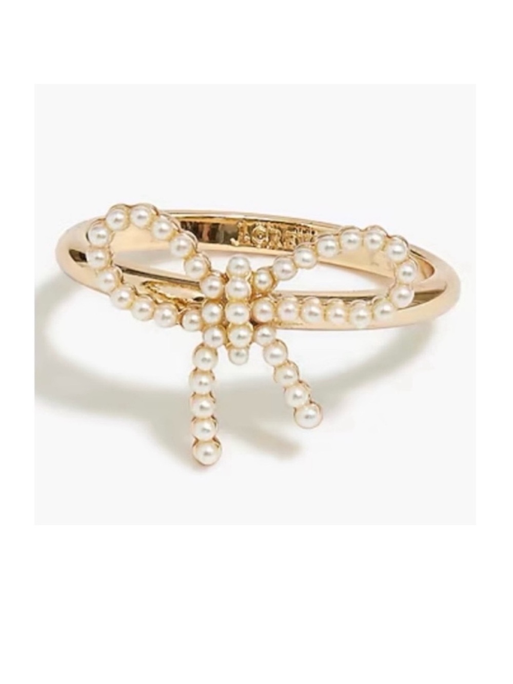🆕- J. Crew Pearl Bow Coquette Ring. Size: 6